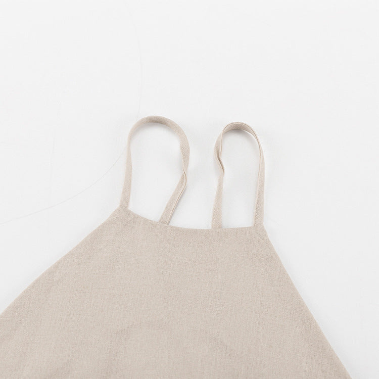 Valverie™ | Elara Keten Halter Mini Elbise