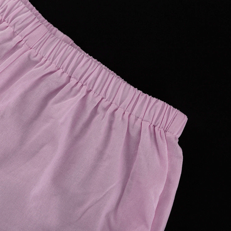Valverie™ | Pastel Pembe Keten Takım
