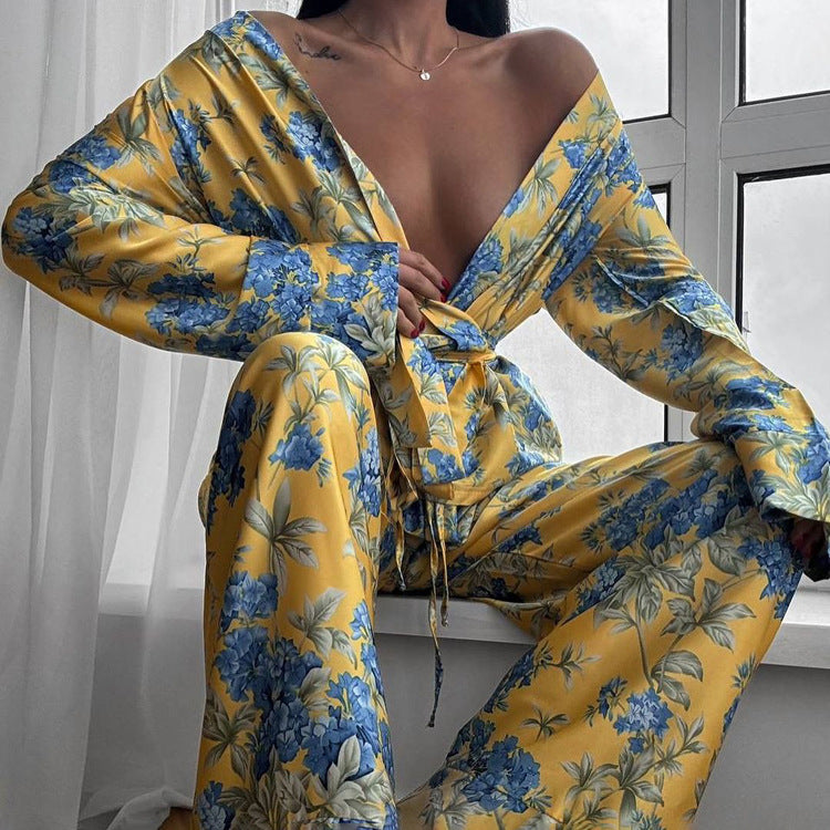 Valverie™ | Floral Elegance İpek Takım