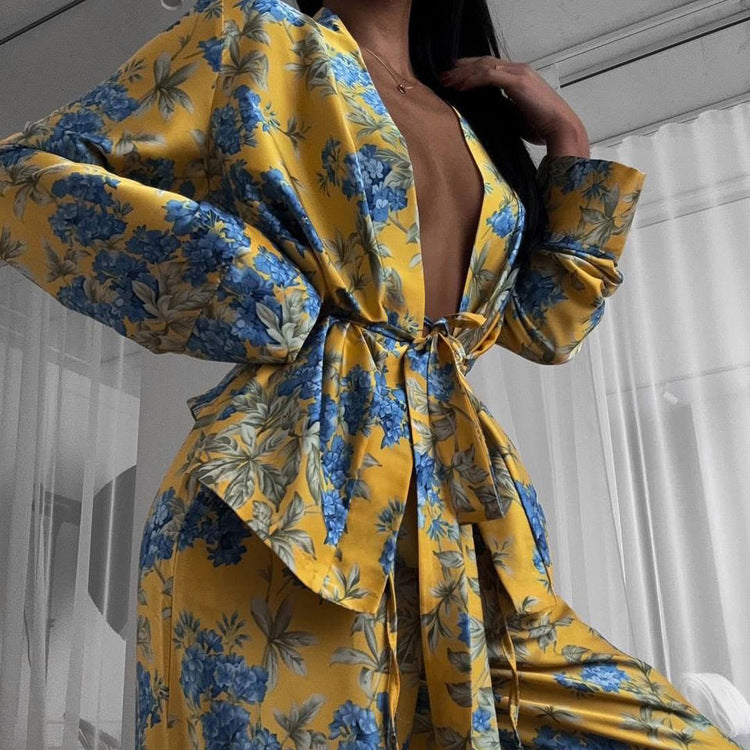 Valverie™ | Floral Elegance İpek Takım