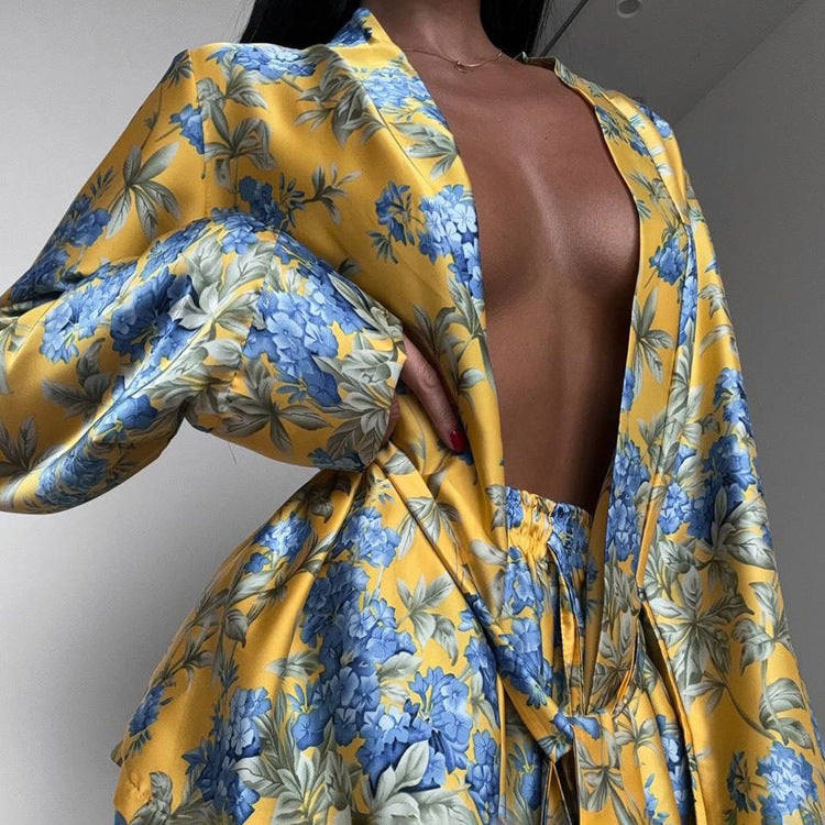 Valverie™ | Floral Elegance İpek Takım