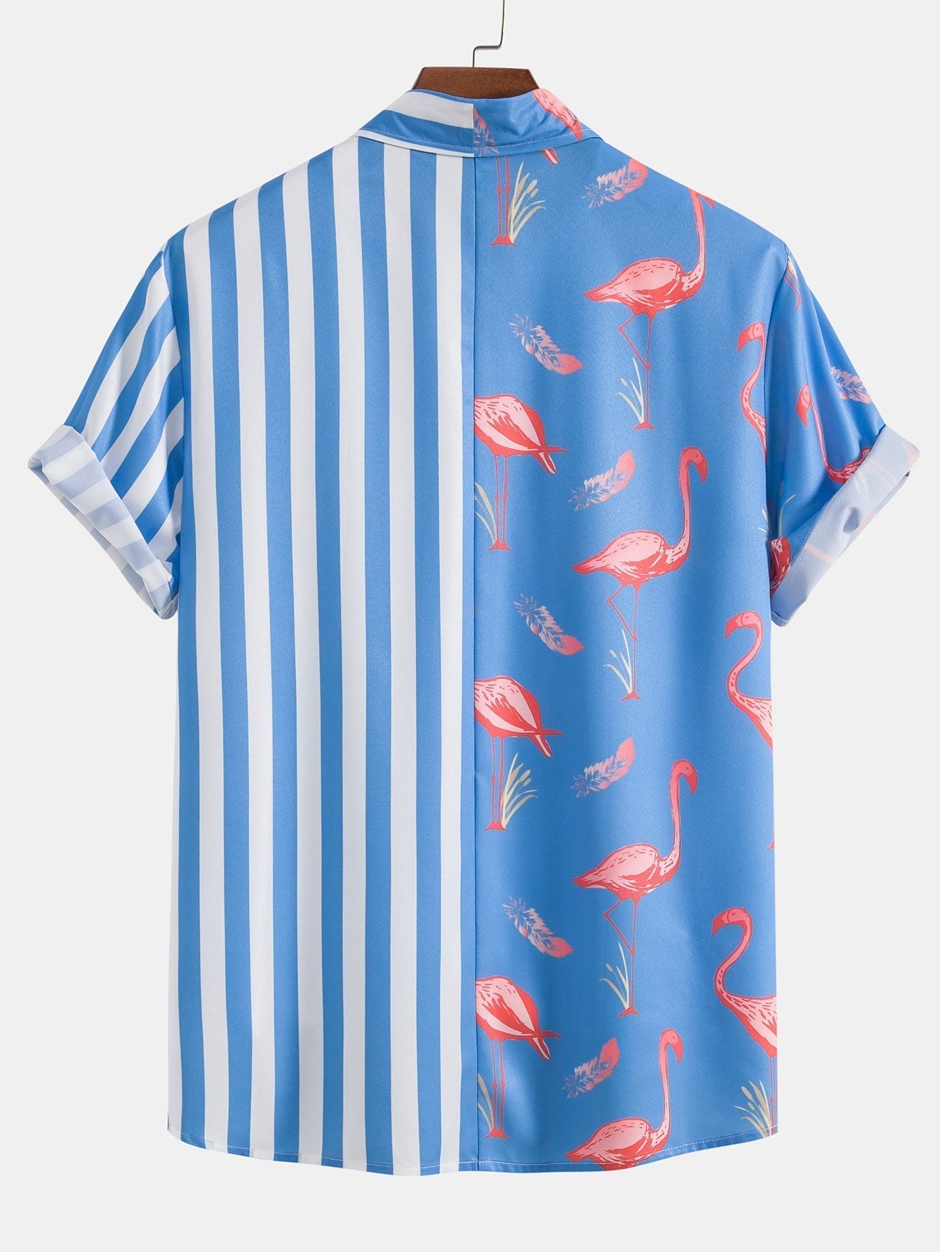 Valverie ™ | Flamingo Çizgili Panel Gömlek