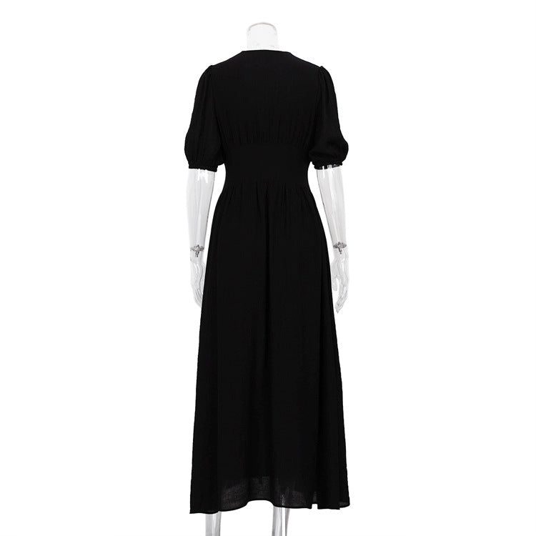 Valverie™ | Vivianne Düğmeli Yırtmaçlı Maxi Elbise