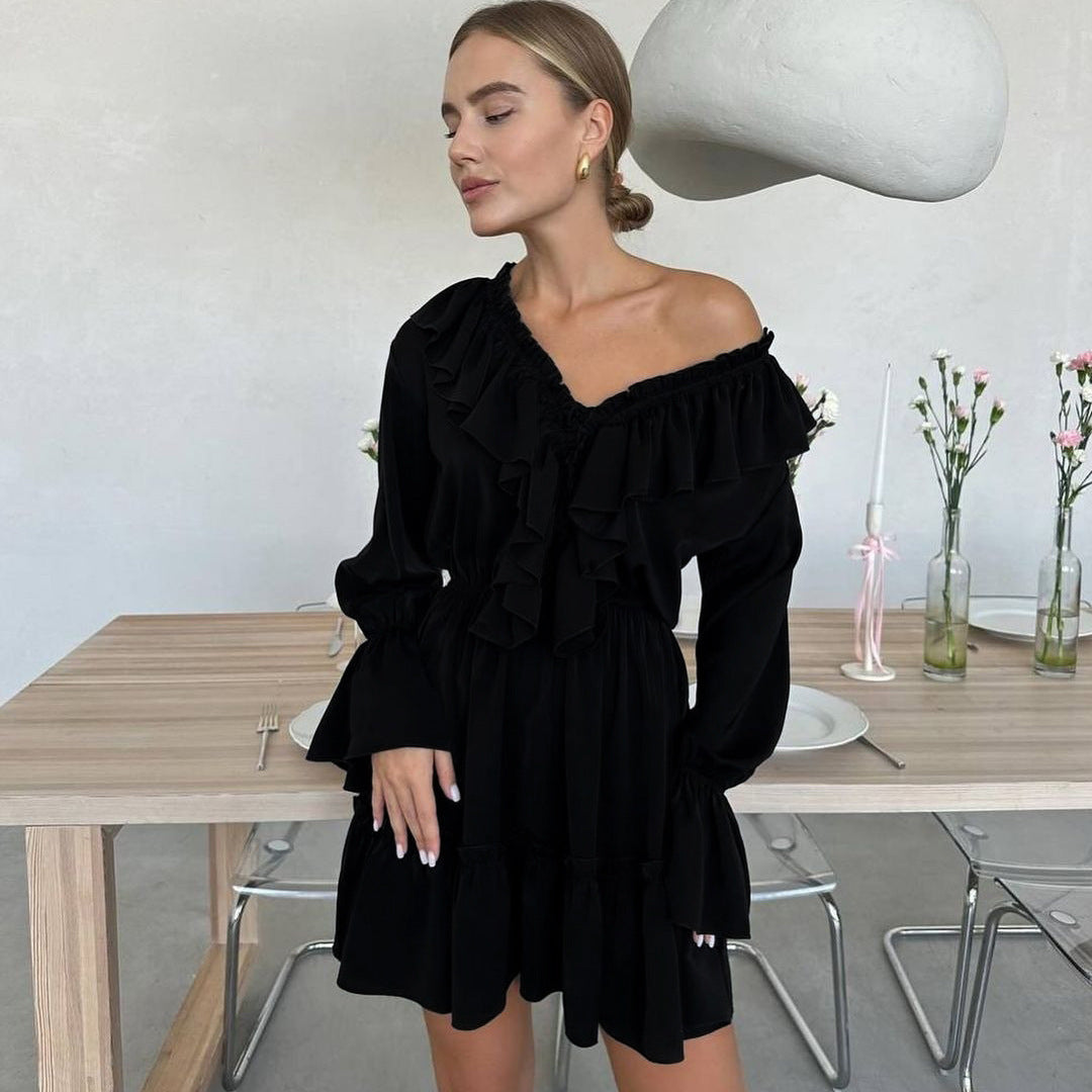 Valverie™ | Amélie Fırfırlı Mini Elbise
