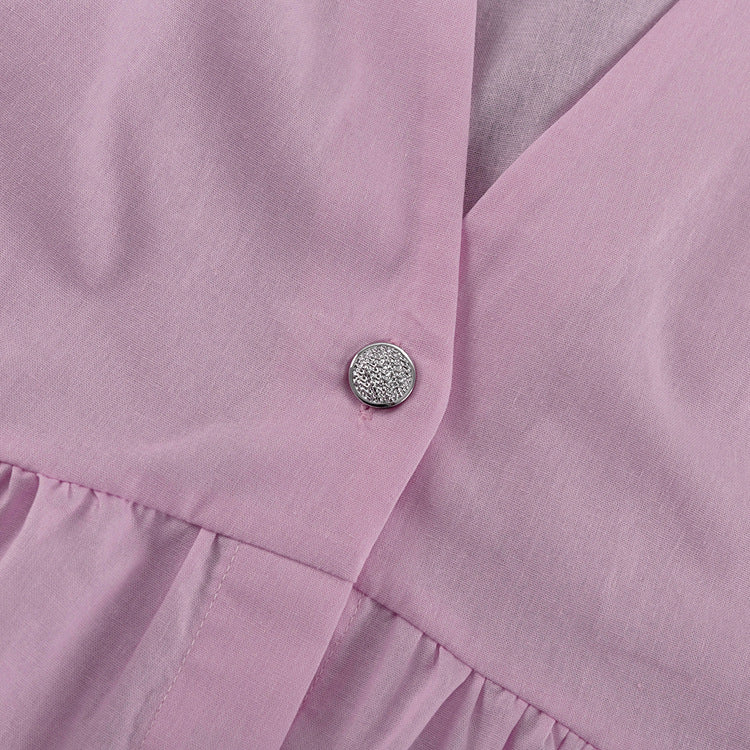 Valverie™ | Pastel Pembe Keten Takım