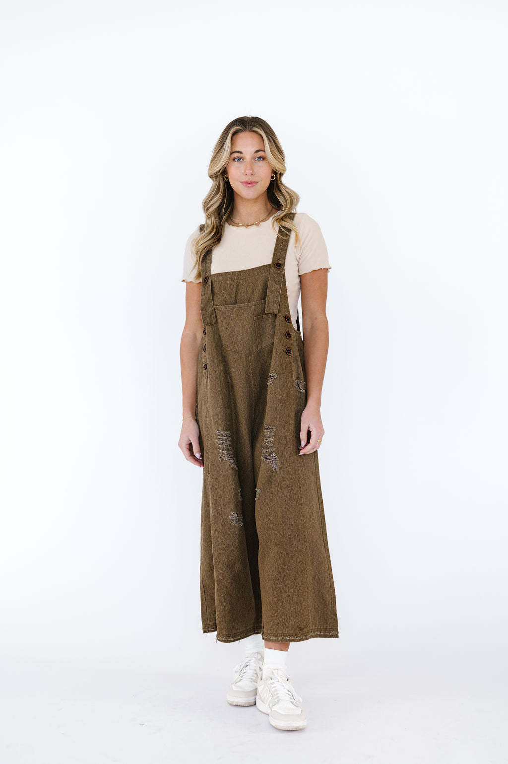 Valverie™ | Vintage Yırtık Detaylı Salopet Tulum