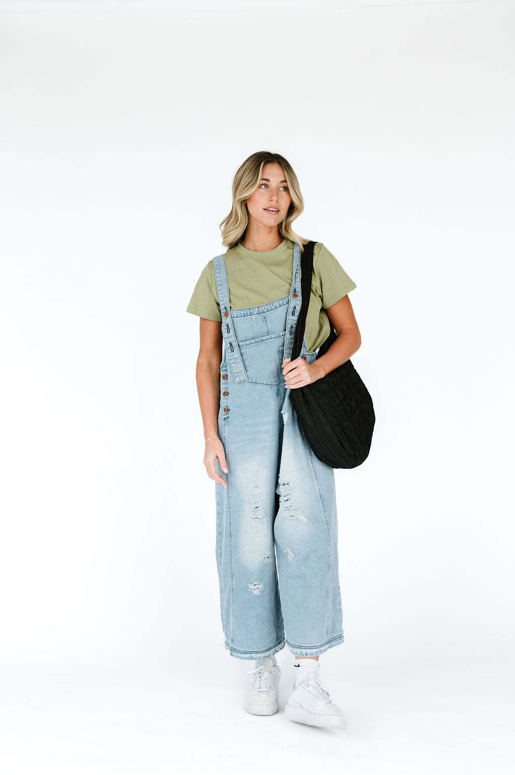 Valverie™ | Vintage Yırtık Detaylı Salopet Tulum