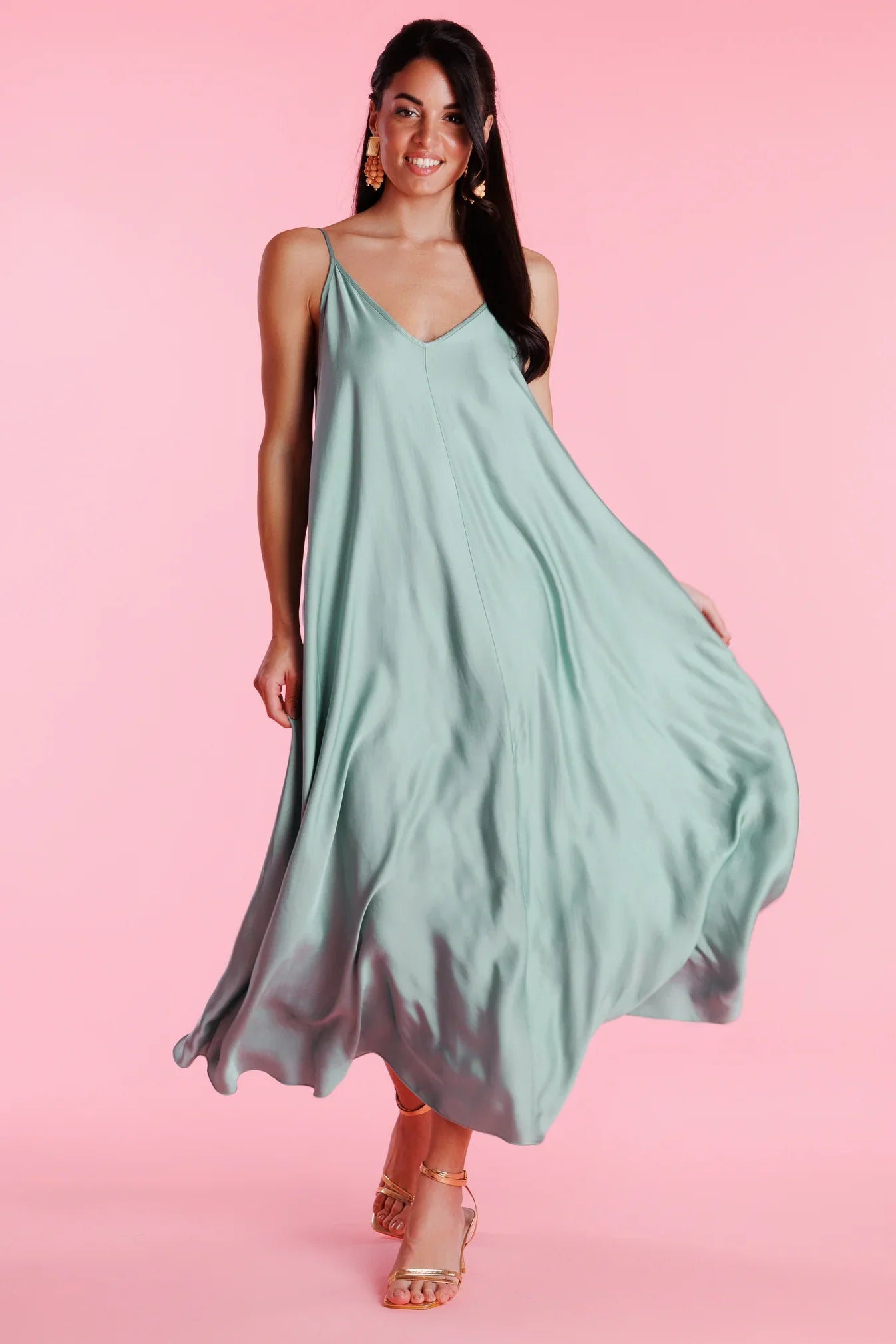 Valverie™ | Vivienne Rahat Kesim Askılı Maxi Elbise