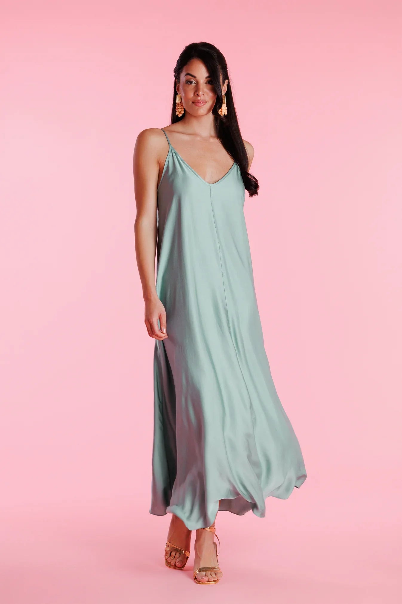 Valverie™ | Vivienne Rahat Kesim Askılı Maxi Elbise
