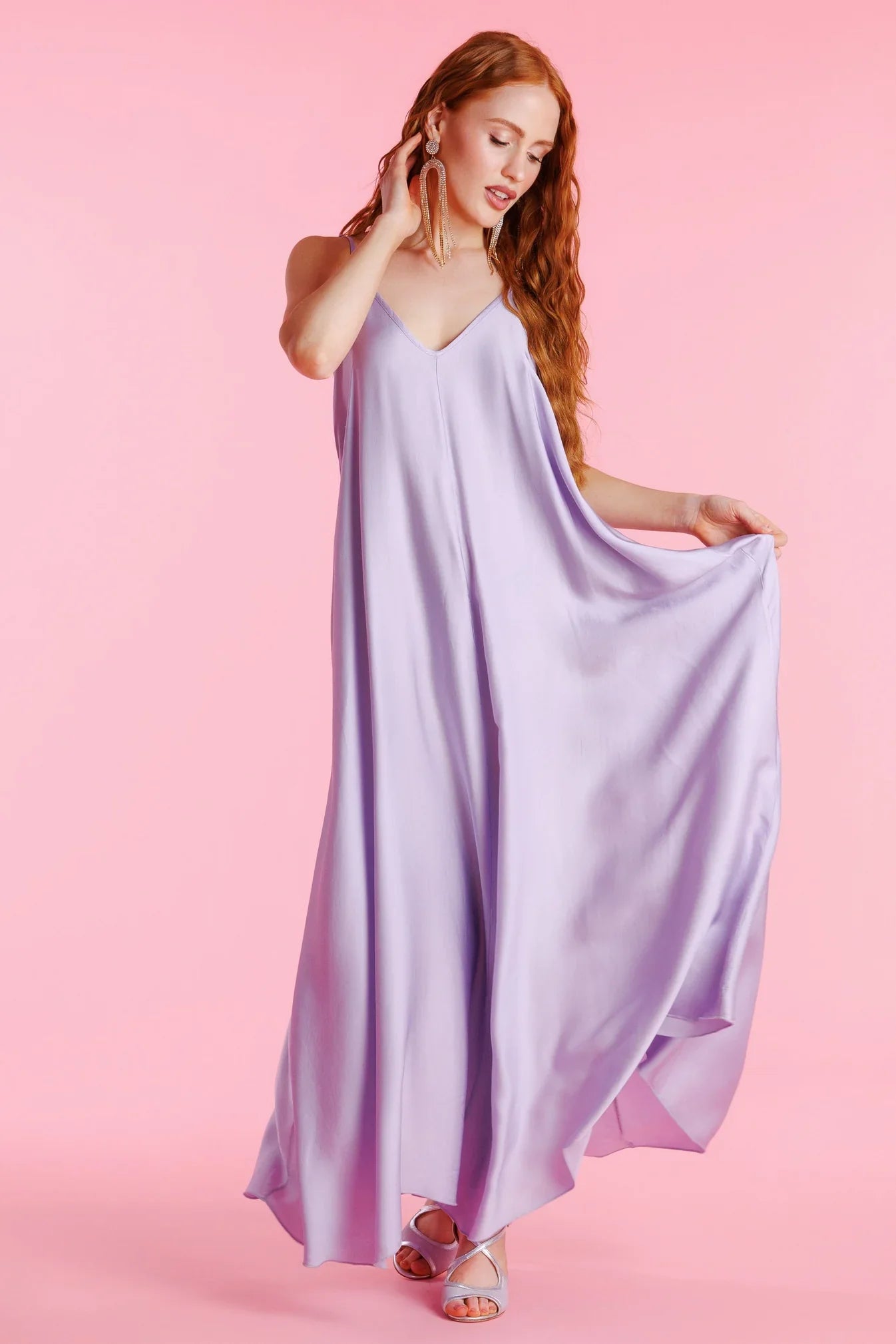 Valverie™ | Vivienne Rahat Kesim Askılı Maxi Elbise