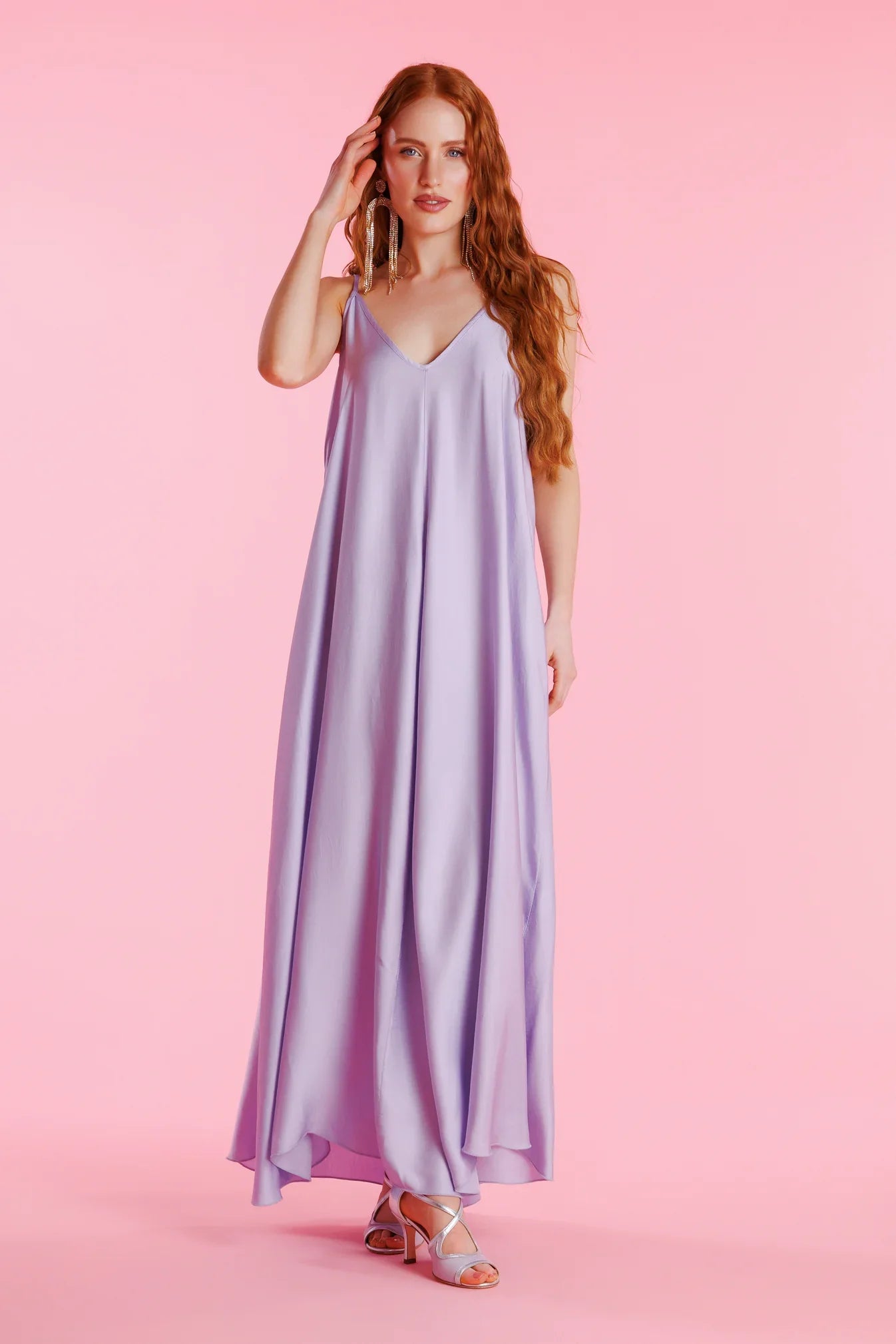 Valverie™ | Vivienne Rahat Kesim Askılı Maxi Elbise