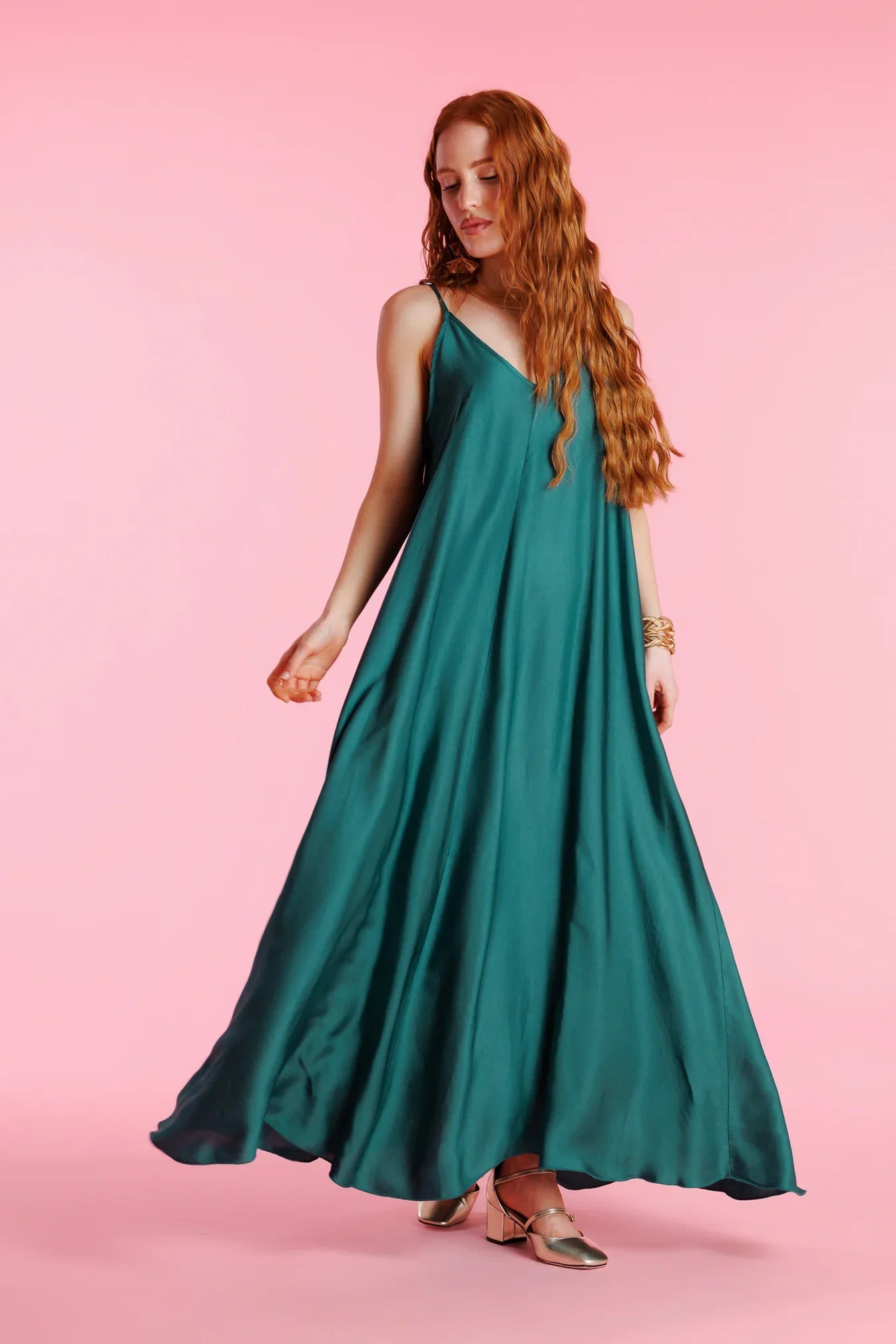Valverie™ | Vivienne Rahat Kesim Askılı Maxi Elbise