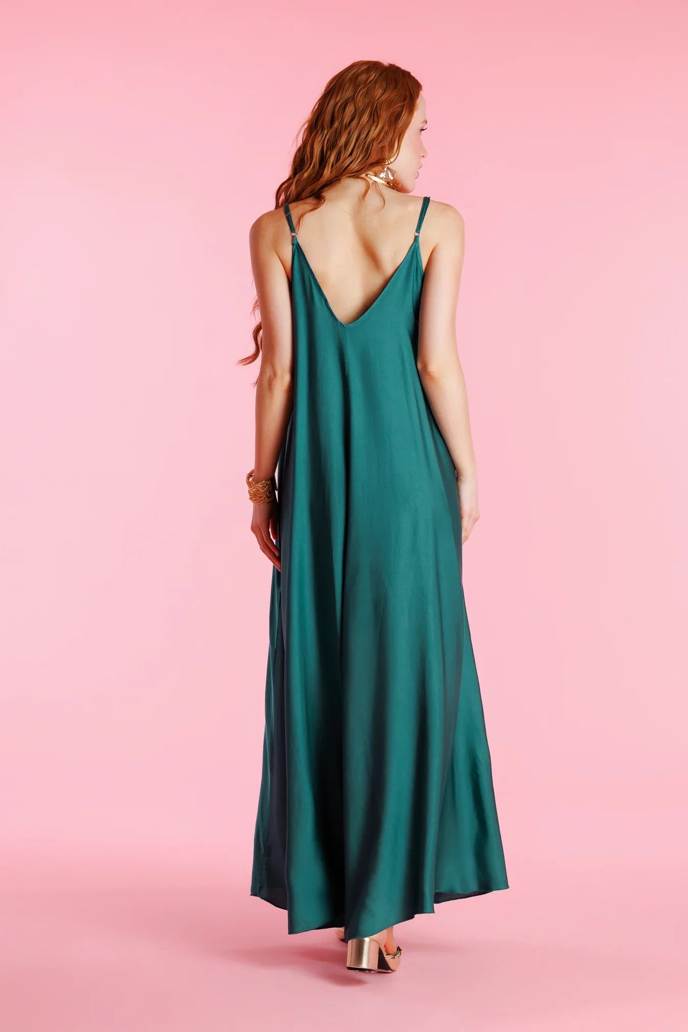 Valverie™ | Vivienne Rahat Kesim Askılı Maxi Elbise