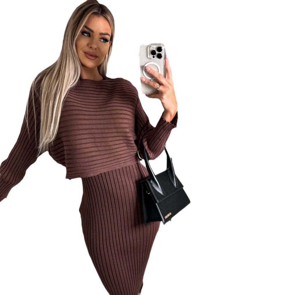 Valverie™ | Pullover Üst ve Askılı Elbise Takımı