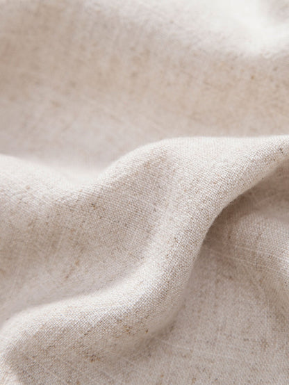 Valverie ™ | Keten Rayon Karışımı Düğmeli Gömlek ve Düz Paça Keten Pantolon