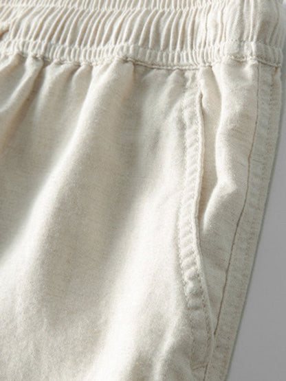 Valverie ™ | Keten Rayon Karışımı Düğmeli Gömlek ve Düz Paça Keten Pantolon