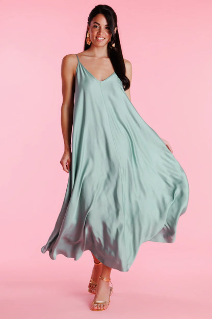 Valverie™ | Vivienne Rahat Kesim Askılı Maxi Elbise