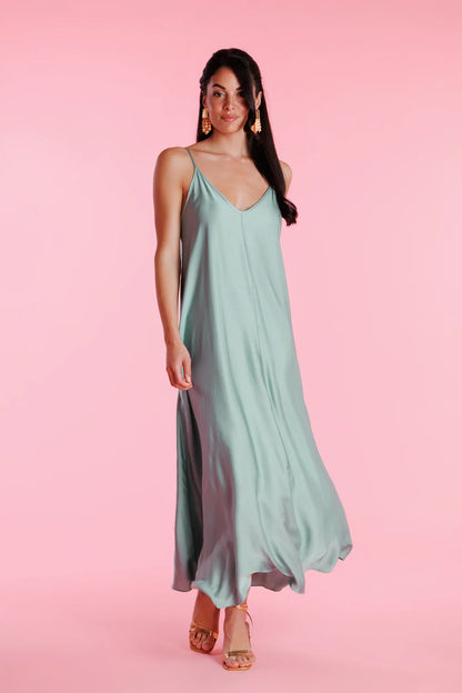 Valverie™ | Vivienne Rahat Kesim Askılı Maxi Elbise